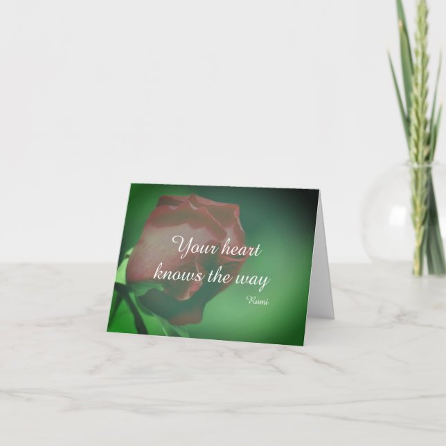 Votre coeur connaît la carte de notes inspirante (Devant)