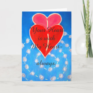 Votre coeur est avec ma carte de voeux Mon coeur