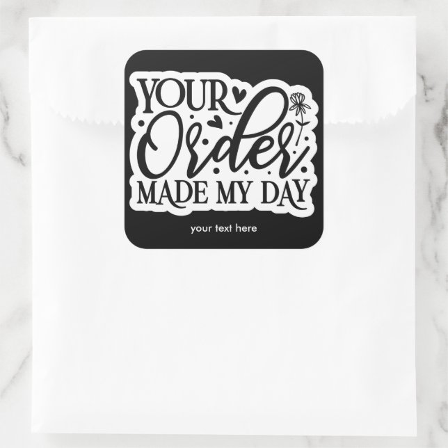 Votre commande a fait mon autocollant de jour (Sac)