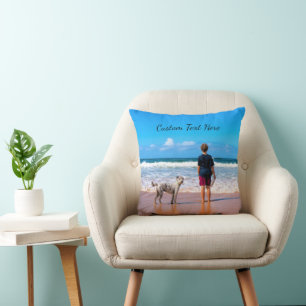Votre Coussin photo avec texte personnalisé