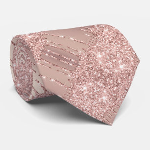 Votre Cravate moderne Rose Gold Blush Parties scin