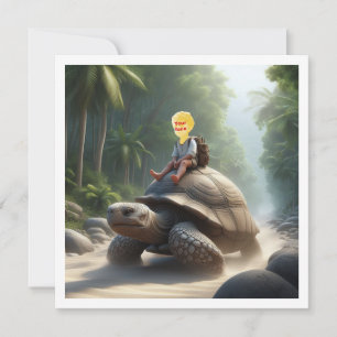 Votre enfant à bord d'une tortue, carte blanche to