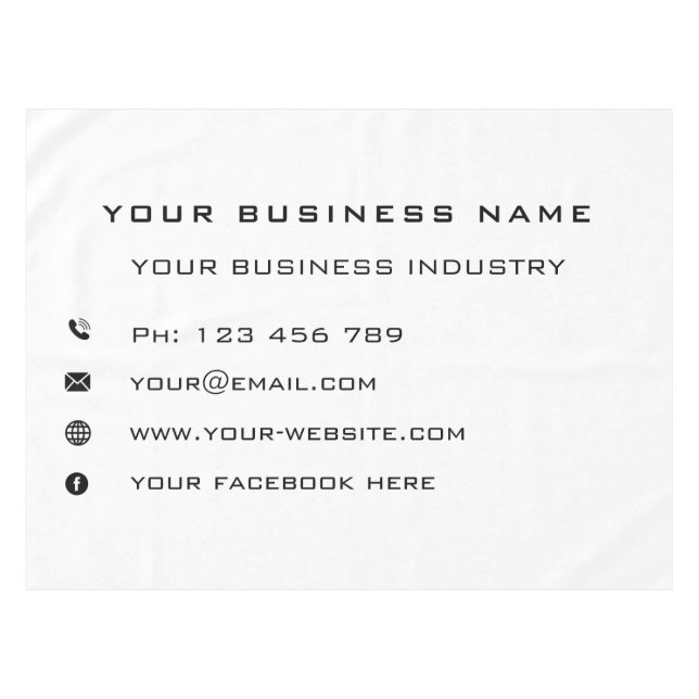 Votre entreprise Info entreprise Nappe promotionne (Devant (Horizontal))