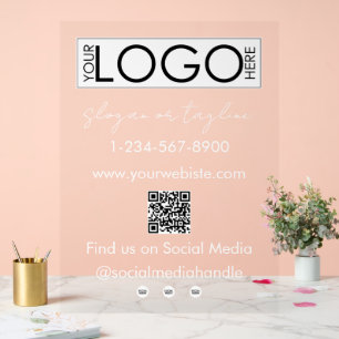 Votre entreprise Logo Magasin QR Code Social Media