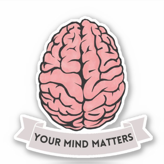 Votre esprit compte Sticker pour la santé mentale (Devant)