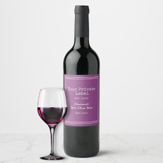 Votre Étiquette Privé Vin De Plum Sauvage Fait Mai