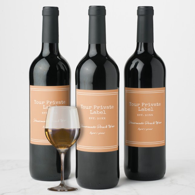  Votre étiquette privée vin de pêche fait maison  (Créateur téléchargé)