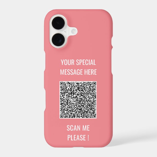 Votre exemple de boîtier iPhone avec code QR Texte (Verso)