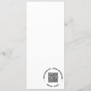 Votre exemple de carte de menu avec code QR et tex