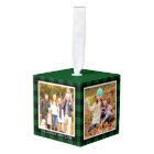 Votre Famille 4 Photo Collage Vert Plaid