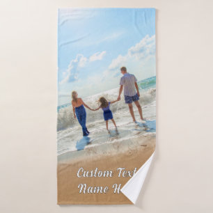 Votre Famille Photo Serviette de bain Ensemble de