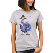 Votre famille Thanksgiving Blue (1) T-shirt Turqui