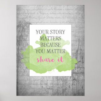 Votre histoire compte | Poster inspirationnel 18x2