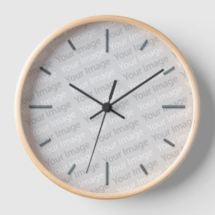 Votre horloge encadrée en bois rond avec image