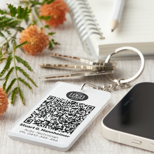 Votre ID de code QR numérique photo logo (Devant droit)