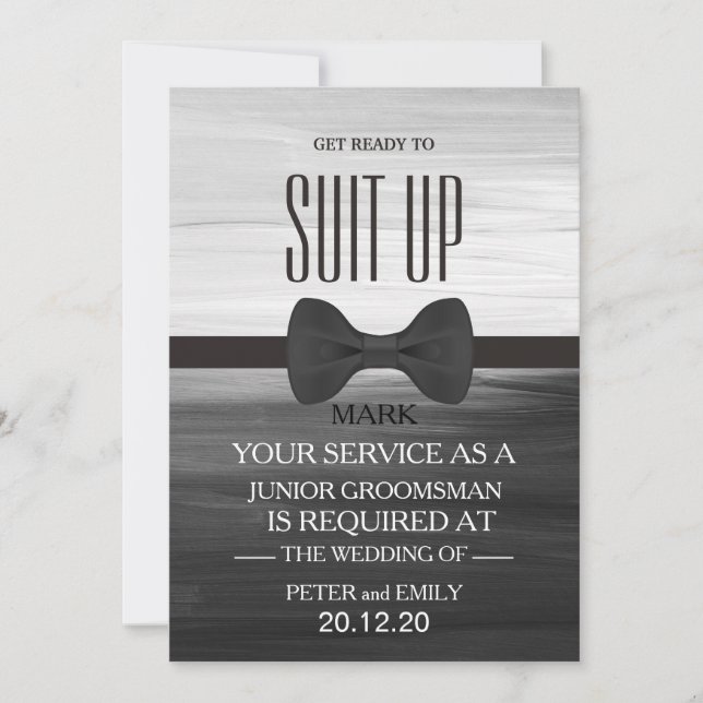 Votre invitation de service en tant que garçon d'h (Devant)