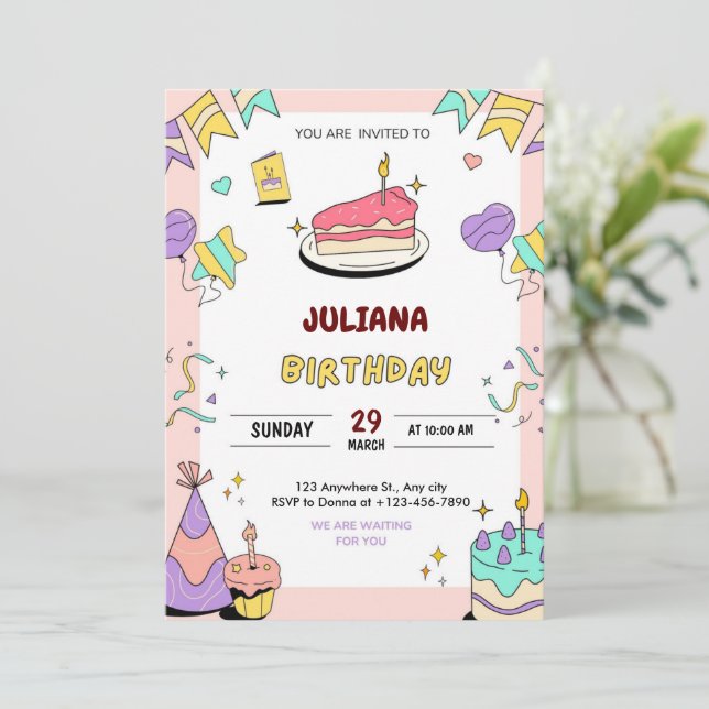 Votre Invitation Personnalisée Anniversaire Destin (Debout devant)