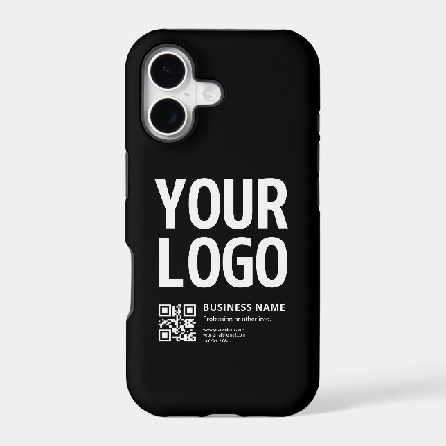 Votre logo avec QR code et texte modifiables (Verso)