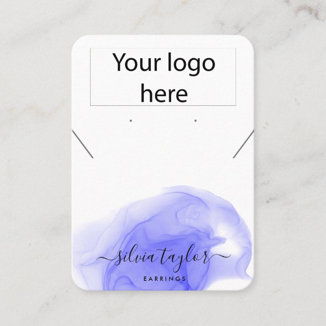 Votre logo bijoux collier d'oreille carte d'affich (Devant)