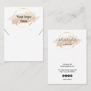 Votre logo bijoux collier d'oreille carte d'affich