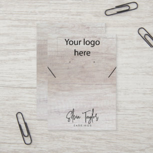 Votre Logo Collier en bois Écouteur Carte d'affich