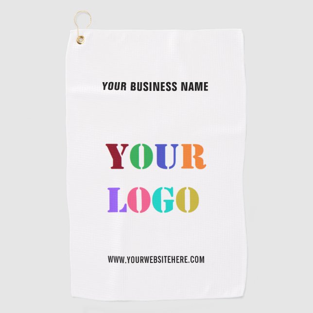 Votre logo d'entreprise et votre serviette de golf (Devant)