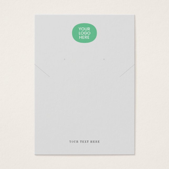 Votre logo Gris Collier Elevage carte d'affichage (Devant)