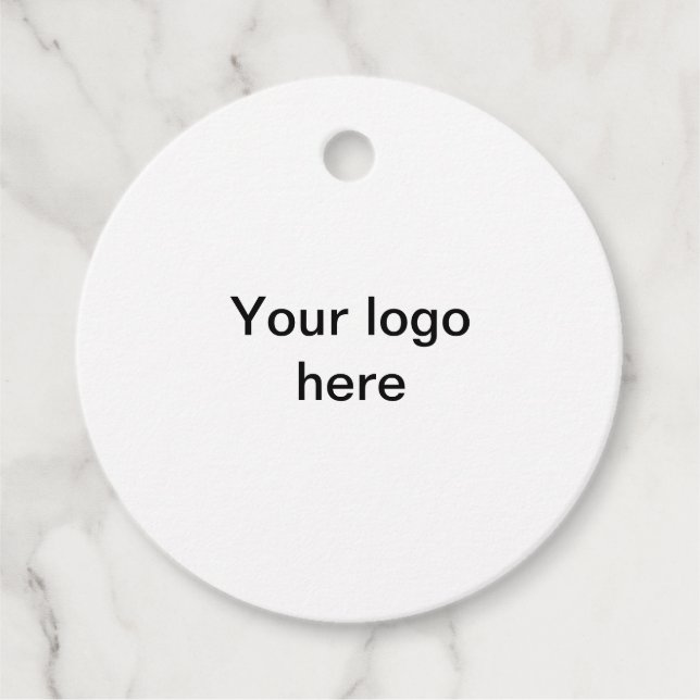 Votre logo ici en blanc simples étiquettes cadeau  (Devant)