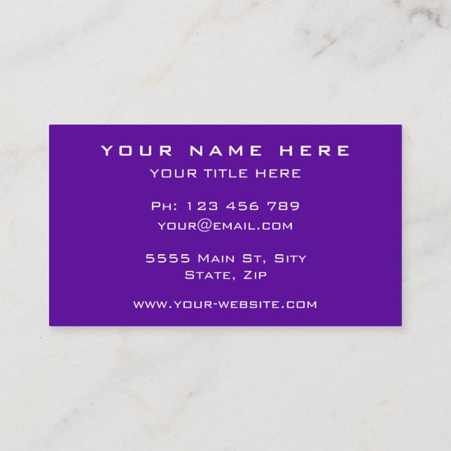Votre logo Info texte Carte de visite promotionnel (Dos)