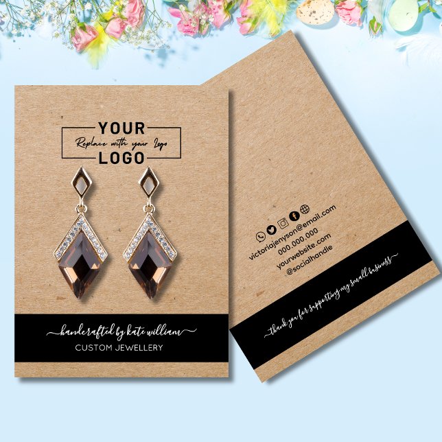 VOTRE LOGO Kraft Earring Carte d'affichage (Créateur téléchargé)