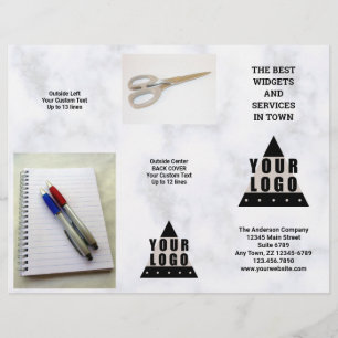 Votre logo Marble 5 Photo Promo Tri Fold Brochure