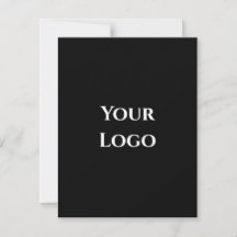 Votre logo modèle noir simple carte de design