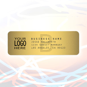 Votre Logo & Moderne Faux Gold Adresse de retour