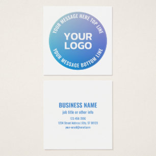 Votre logo   Ombre bleue à violet et texte circula