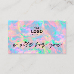 votre logo pastel opal texture certificat cadeau