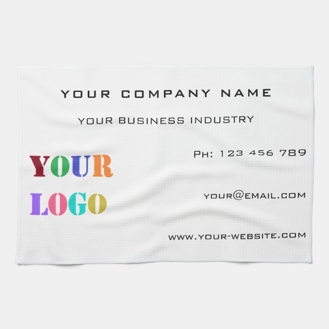 Votre Logo Promotionnel Serviette Cuisine Entrepre (Horizontal)