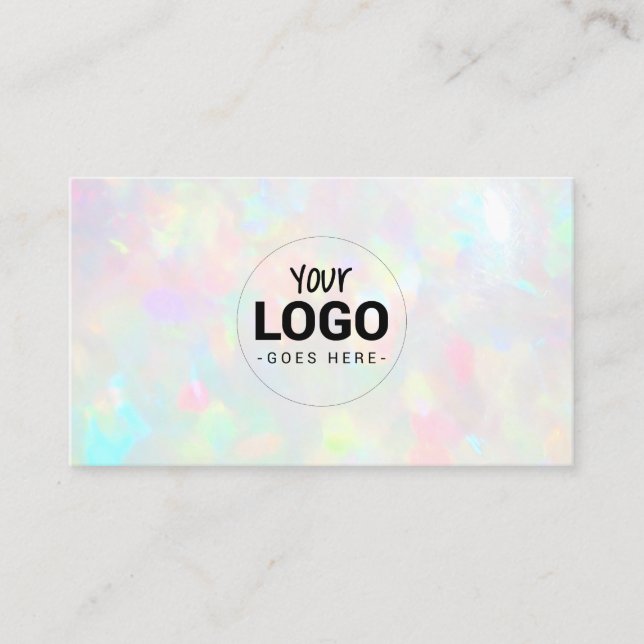 votre logo sur clair opal texture carte de visite (Devant)