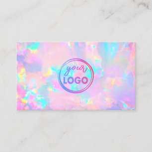 votre logo sur pastel opal carte de visite