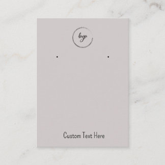 Votre logo Taupe Boucles d'oreilles simples Cartes