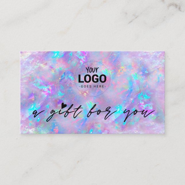 votre logo violet opale certificat cadeau inspiré (Devant)