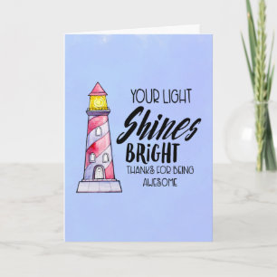 Votre lumière brille Lighthouse Merci