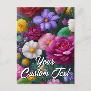 Votre modèle de fleurs mixtes de texte personnalis