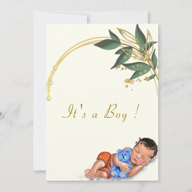 Votre modèle d'invitation à une baby shower pour g (Dos)