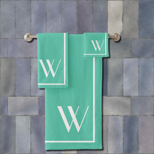 Votre monogramme en couleur vert Biscay