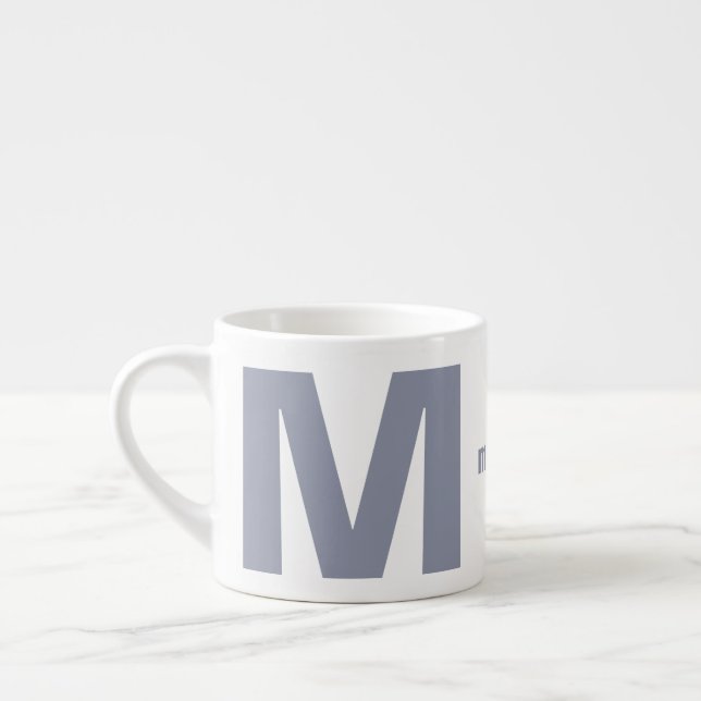 Votre monogramme et nom espresso mug (Gauche)