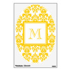 Votre monogramme, motif jaune 2 de damassé