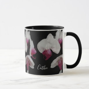 Votre nom Aquarelle Orchidées Mug