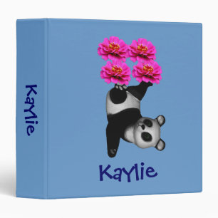 Votre nom Cute Panda Classeur de l'école