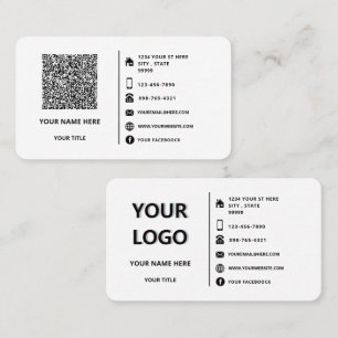 Votre nom de code QR Logo Adresse Carte de visite
