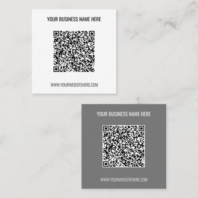 Votre nom de code QR Site Web et Carte de visite d (Devant / Derrière)